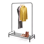 Whitmor Garment Rack Black: Steel Frame, 61" Height, 43" Width, 17" Depth, Adult Assembly Required
