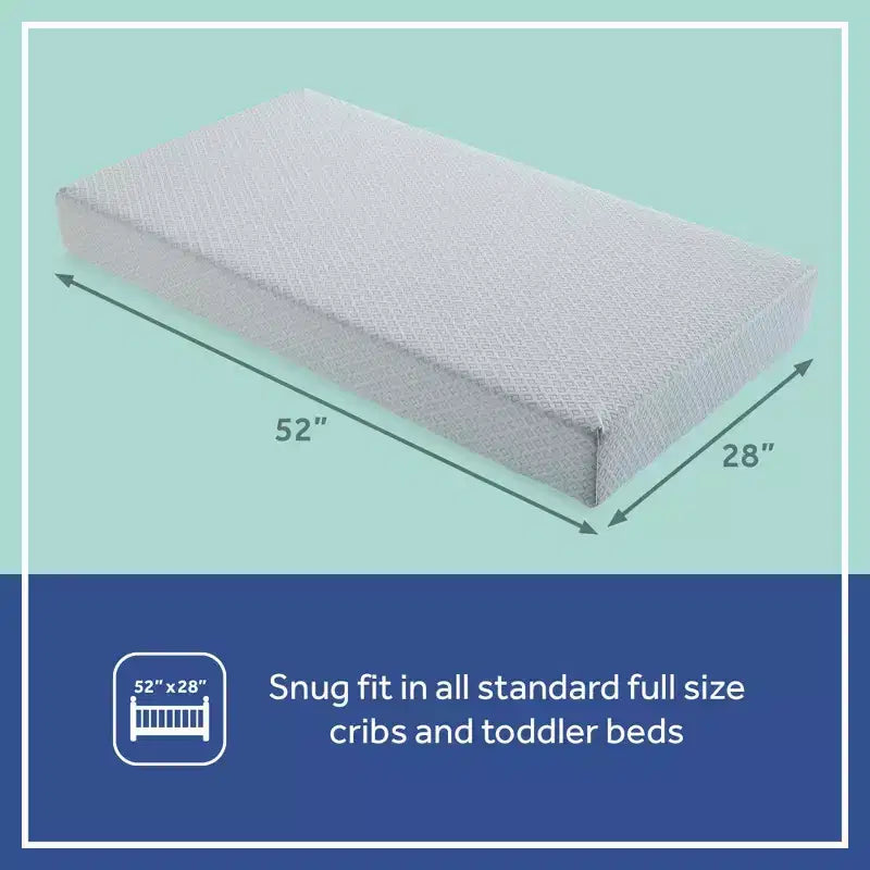 Breathable Foam Crib & Toddler Mattress - White