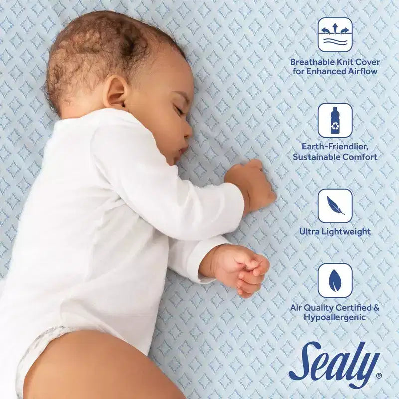 Breathable Foam Crib & Toddler Mattress - White
