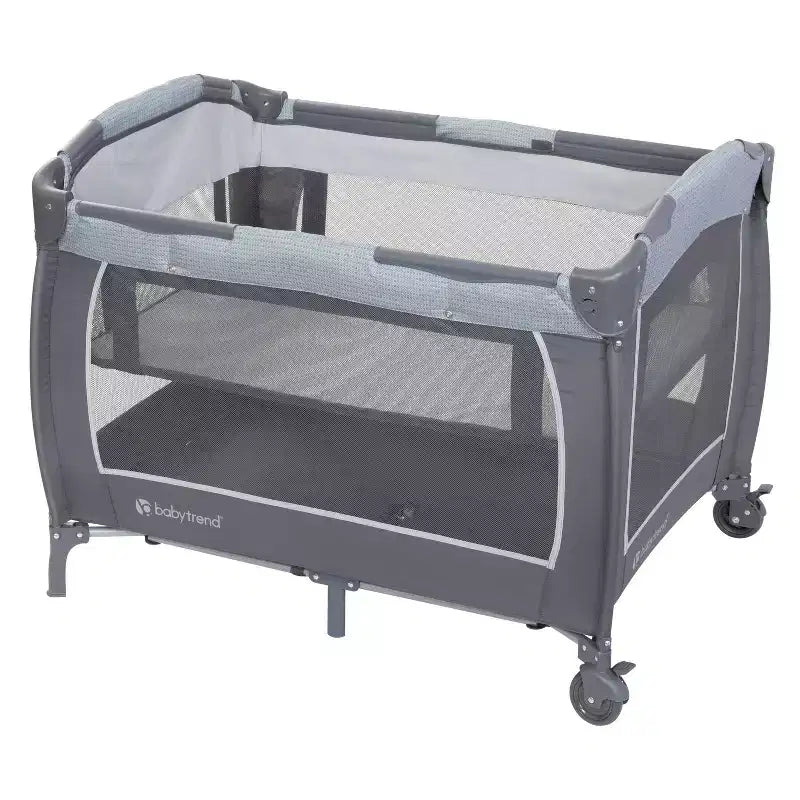 Twins Nursery Center Playard - Cozy Gray
