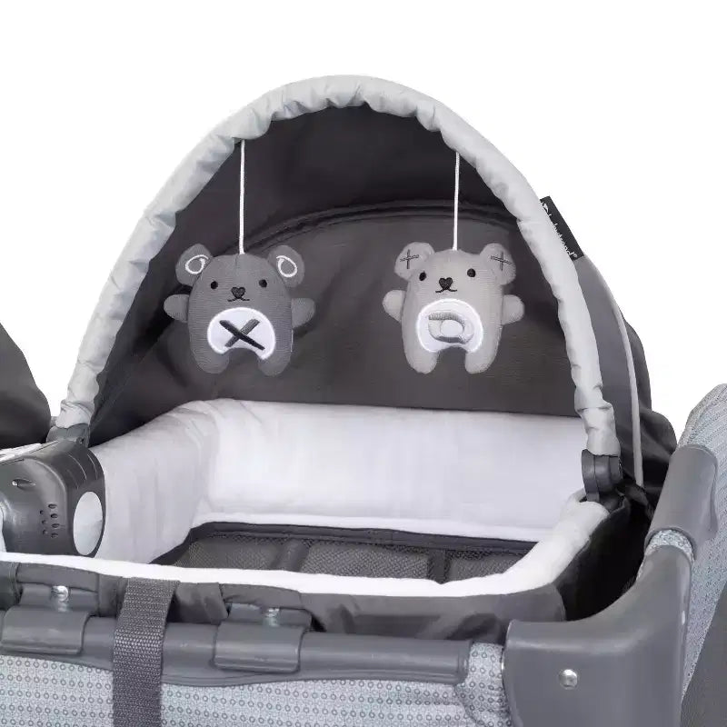 Twins Nursery Center Playard - Cozy Gray
