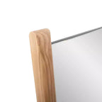 Specchio rettangolare da bagno 56 x 41 cm con cornice laterale in legno naturale