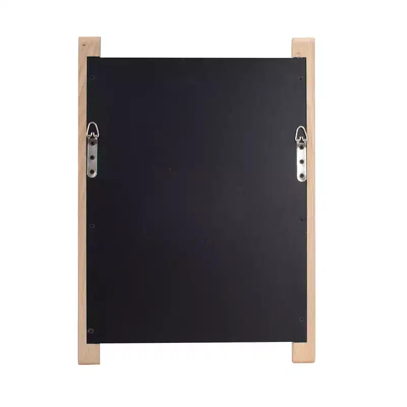 22"x16" Natural Wood Side Framed Rectangular Vanity Mirror
