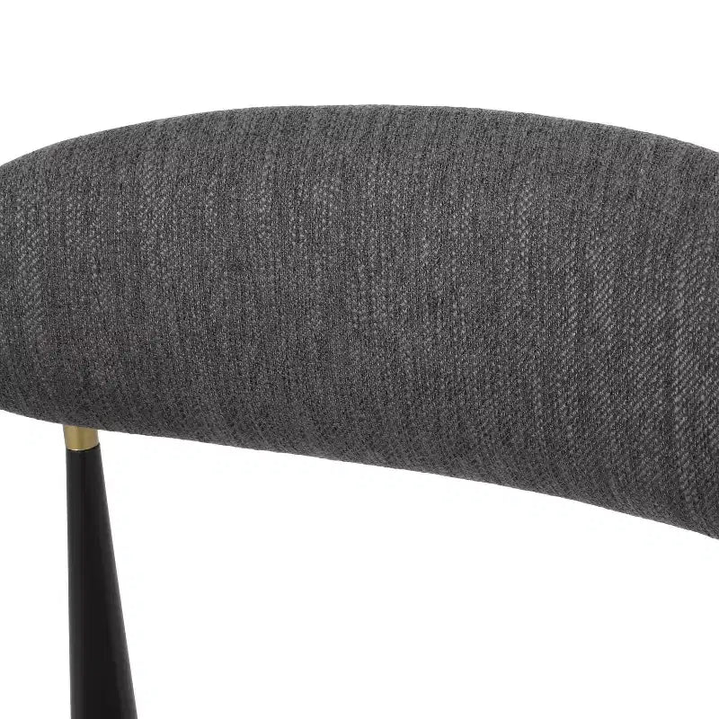 Set of 2 Counter Height Barstools with Upholstered Seat and Iron Frame