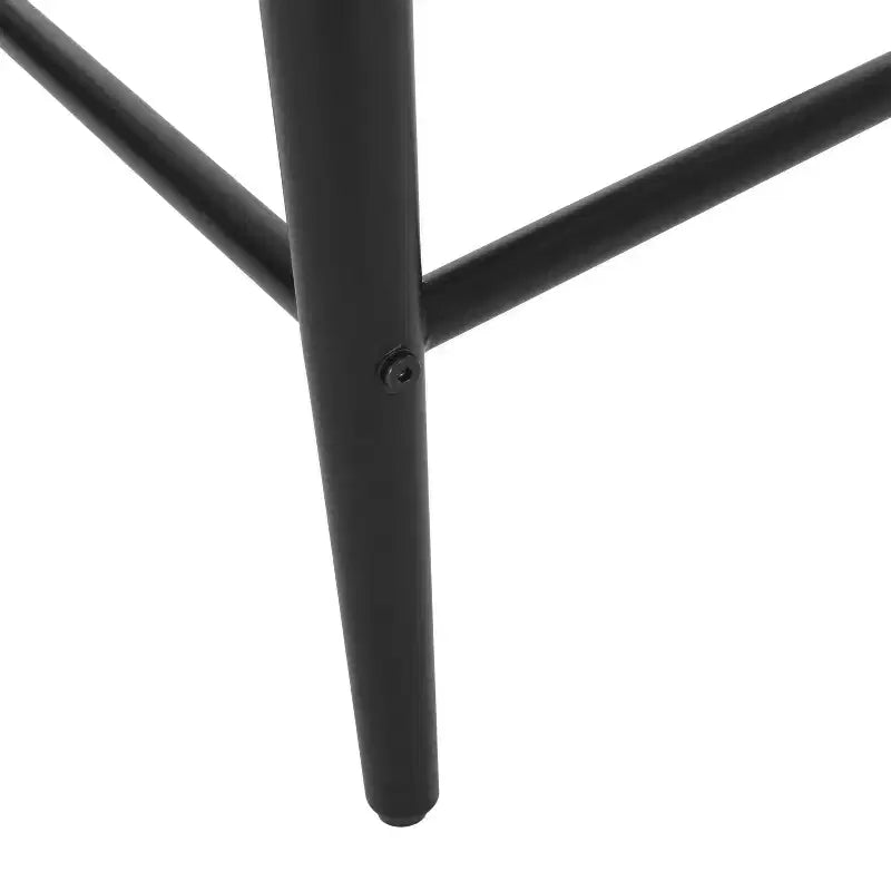 Set of 2 Counter Height Barstools with Upholstered Seat and Iron Frame