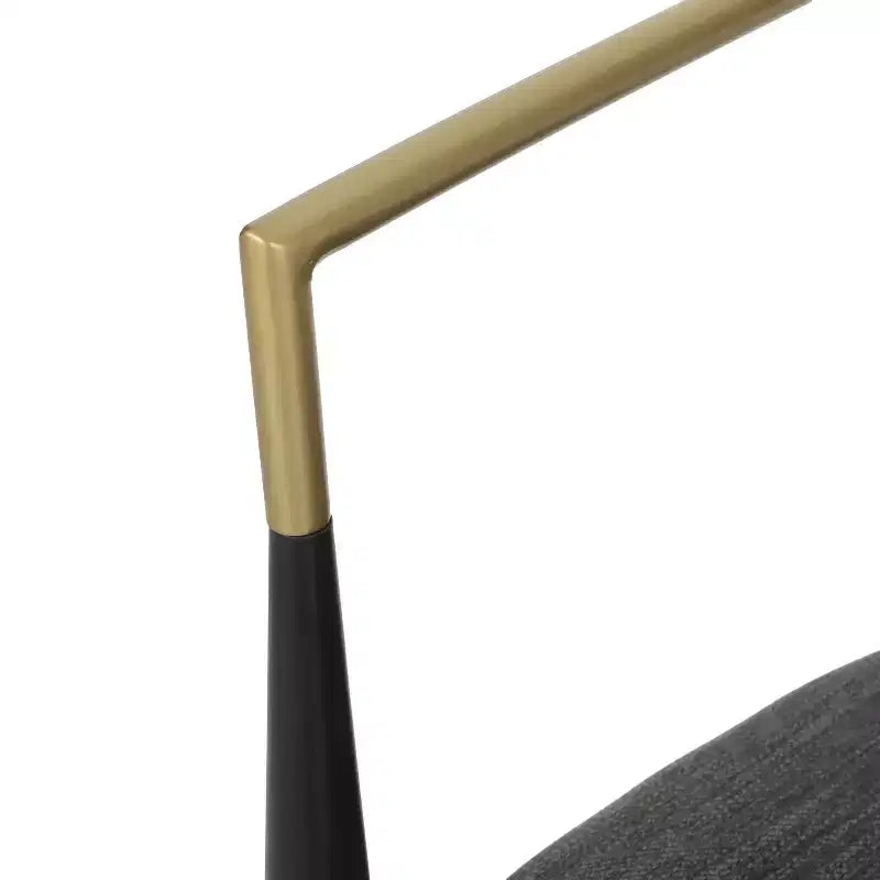 Set of 2 Counter Height Barstools with Upholstered Seat and Iron Frame