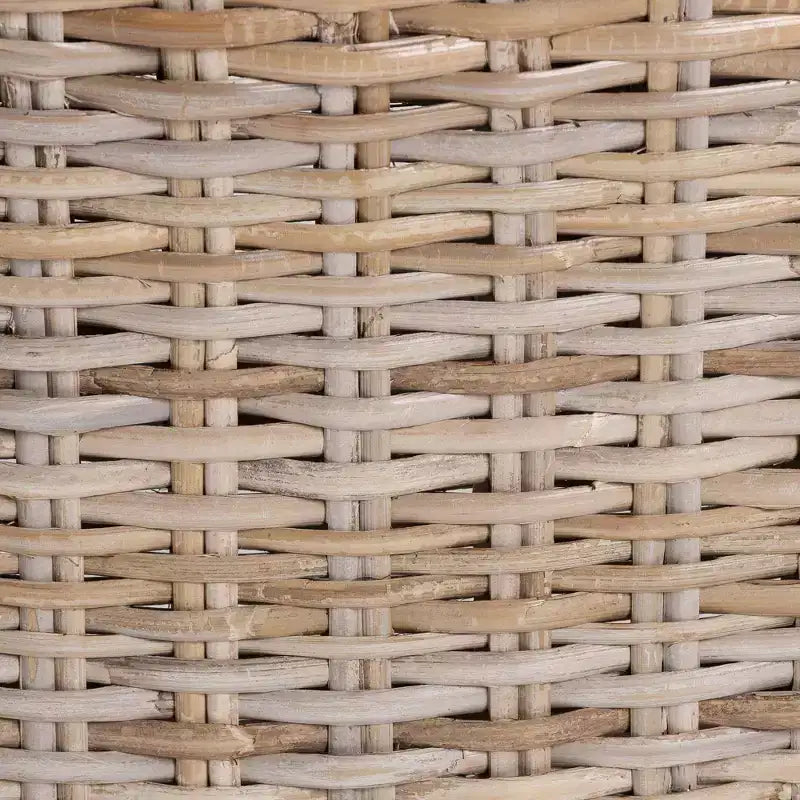 Rattan and Mahogany Wood Dining Chair – Kubu Gray / Rustic Taupe