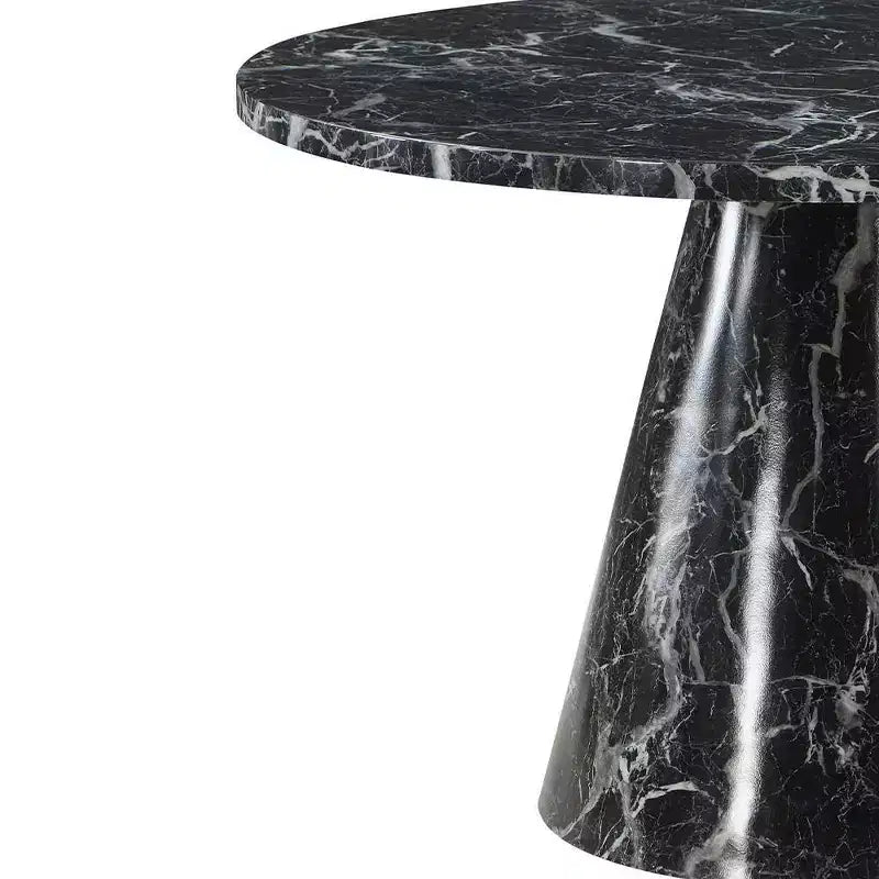 Round Dining Table with Engineering Stone Finish