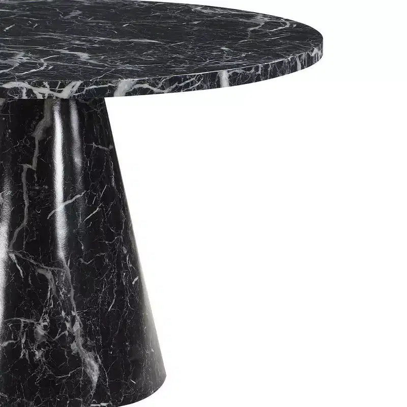 Round Dining Table with Engineering Stone Finish