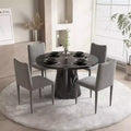Round Dining Table with Engineering Stone Finish