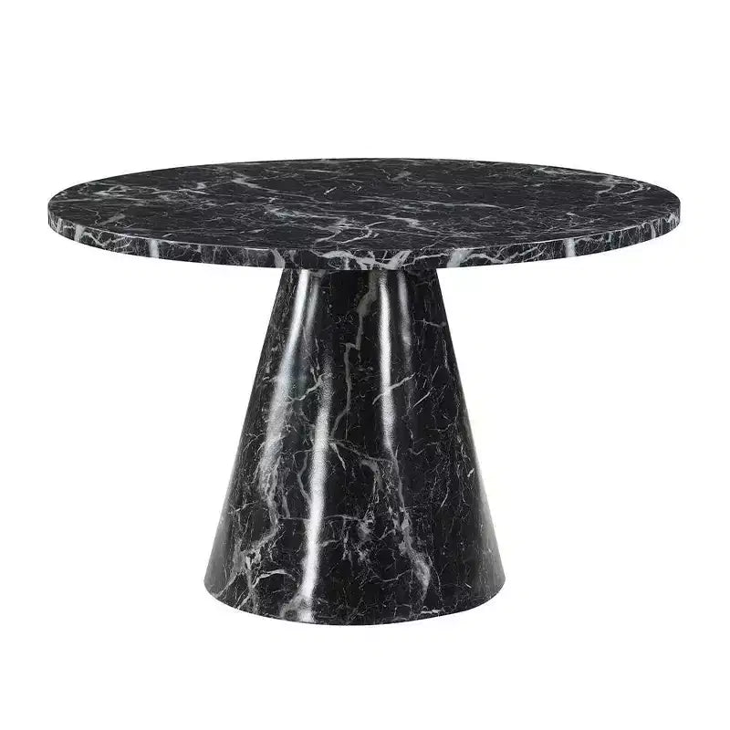 Round Dining Table with Engineering Stone Finish