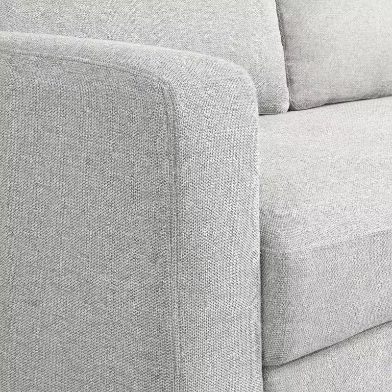 Convertible Loveseat with Woven Linen Upholstery