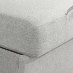 Divanetto convertibile con rivestimento in lino intrecciato