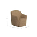 Poltrona girevole imbottita - Beige chiaro
