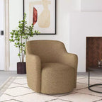 Poltrona girevole imbottita - Beige chiaro