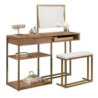 Sauder Internation Lux Vanity Table Sindoori Mango