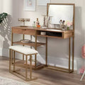 Vanity Table with Mirror and Storage - Sindoori Mango