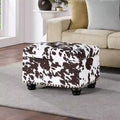 Storage Accent Ottoman – Brown Cow Print