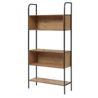 24/7 Shop At Home 66.75" Genifa Bookcase with 5 Shelves Distressed Oak