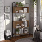 Libreria a 5 ripiani da 169,5 cm con finitura rovere anticato