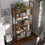 Libreria a 5 ripiani da 169,5 cm con finitura rovere anticato