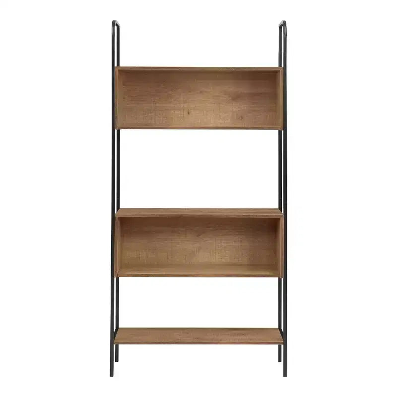 66.75" 5-Shelf Bookcase with Distressed Oak Finish