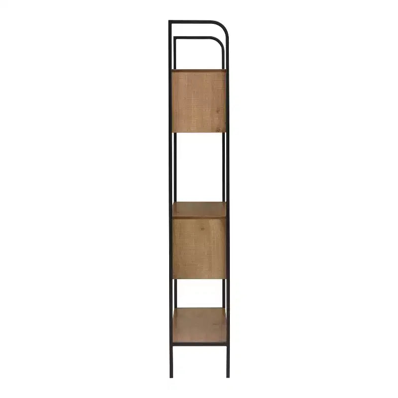 66.75" 5-Shelf Bookcase with Distressed Oak Finish