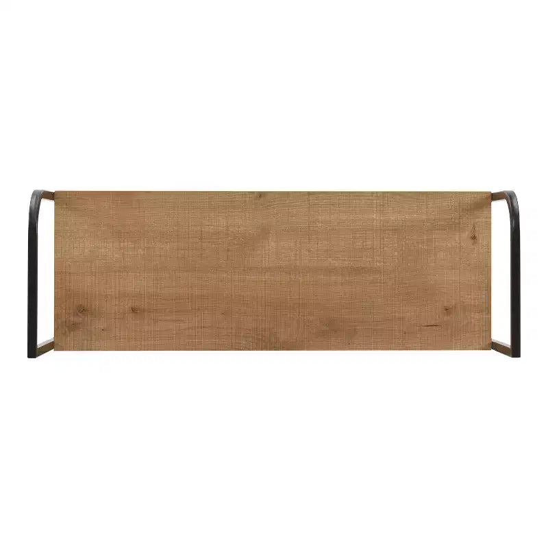 66.75" 5-Shelf Bookcase with Distressed Oak Finish