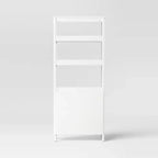 Libreria da 72" con 4 Ripiani Aperti e Armadietto Inferiore - Bianco Classico