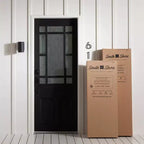 Letto matrimoniale con testiera a muro in rattan – Nero