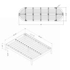 Letto matrimoniale con testiera a muro in rattan – Nero