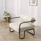 27 Modern Iron Accent Chair , Comfy Lazy Armchair for Living Room and Bedroom 4A - ModernLuxe