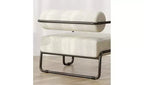 Poltrona accent in ferro da 27" con seduta imbottita per soggiorno e camera da letto