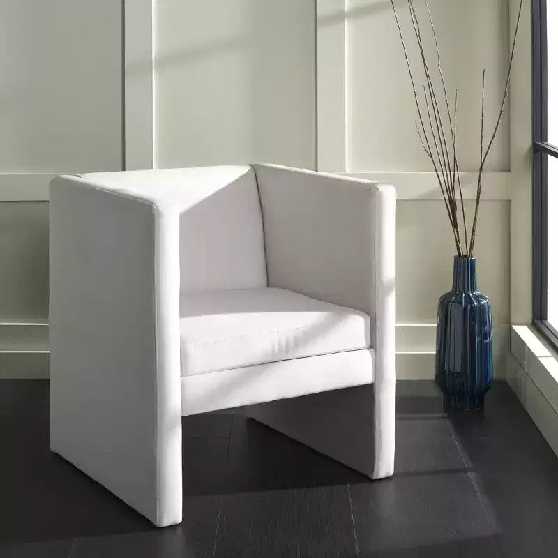Velvet Accent Chair with Wood Frame
