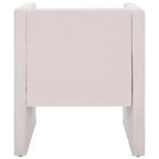 Poltrona in velluto con struttura in legno