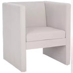 Poltrona in velluto con struttura in legno