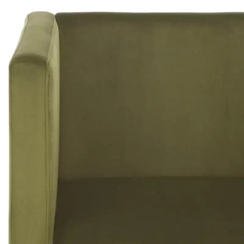 Velvet Accent Chair with Wood Frame