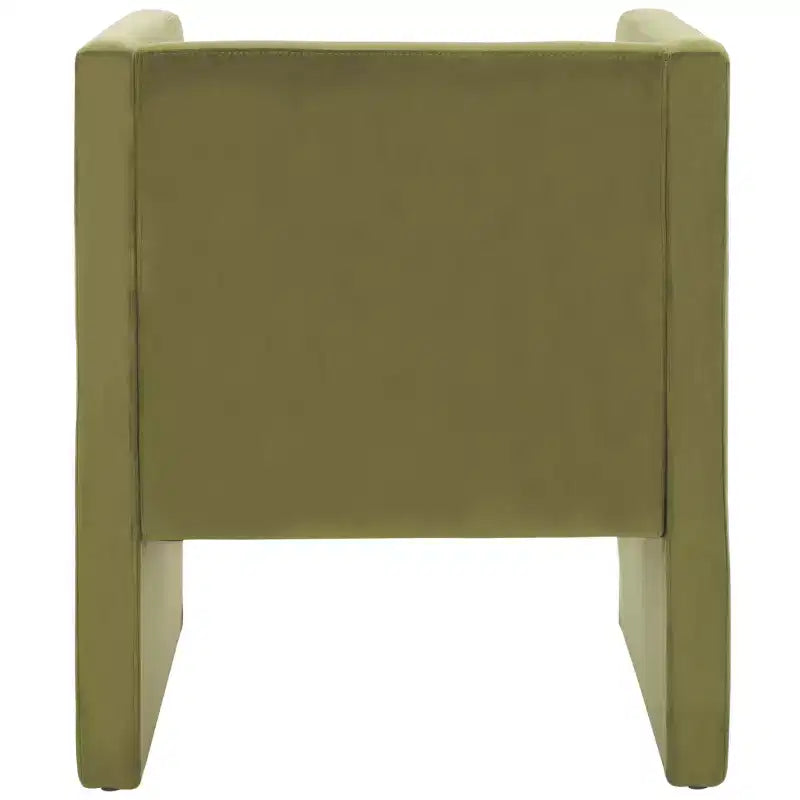 Velvet Accent Chair with Wood Frame