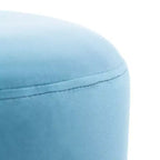Pouf rotondo in velluto con base in metallo dorato