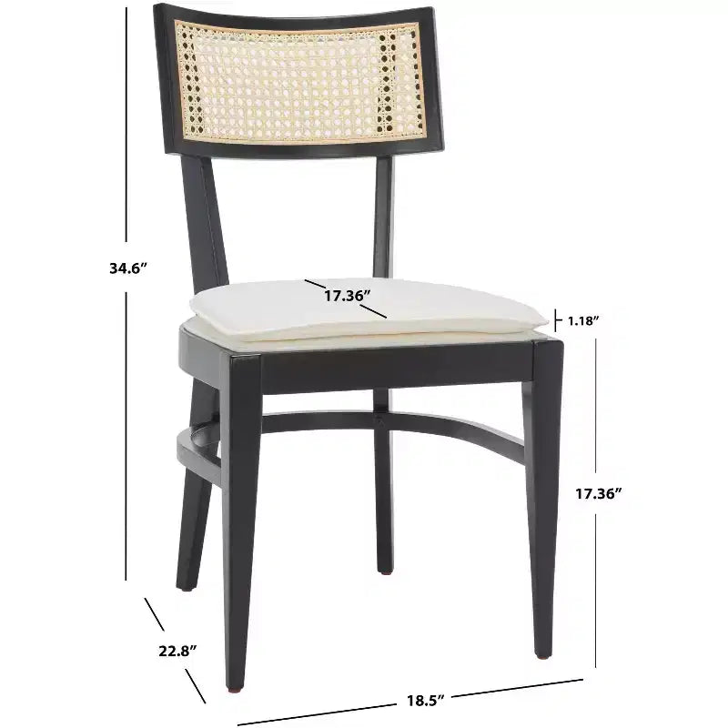 Cane Dining Chair with Cushion