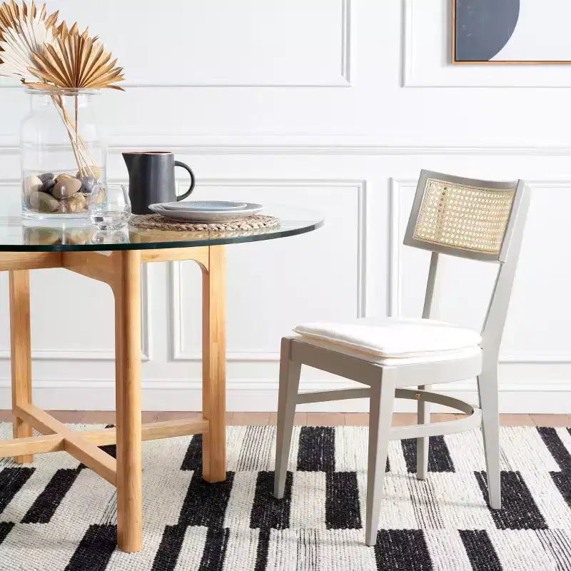 Cane Dining Chair with Cushion
