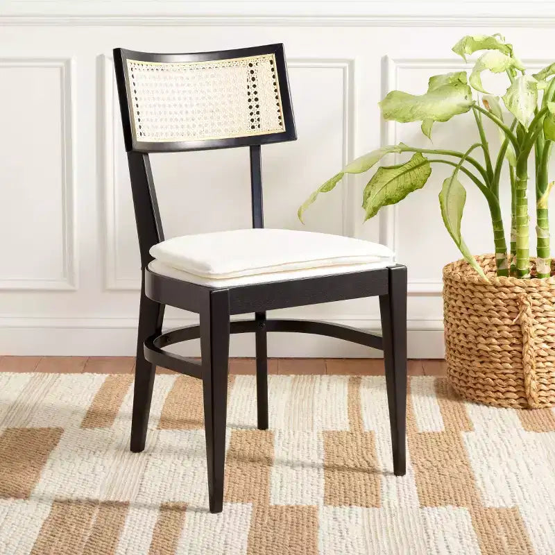 Cane Dining Chair with Cushion