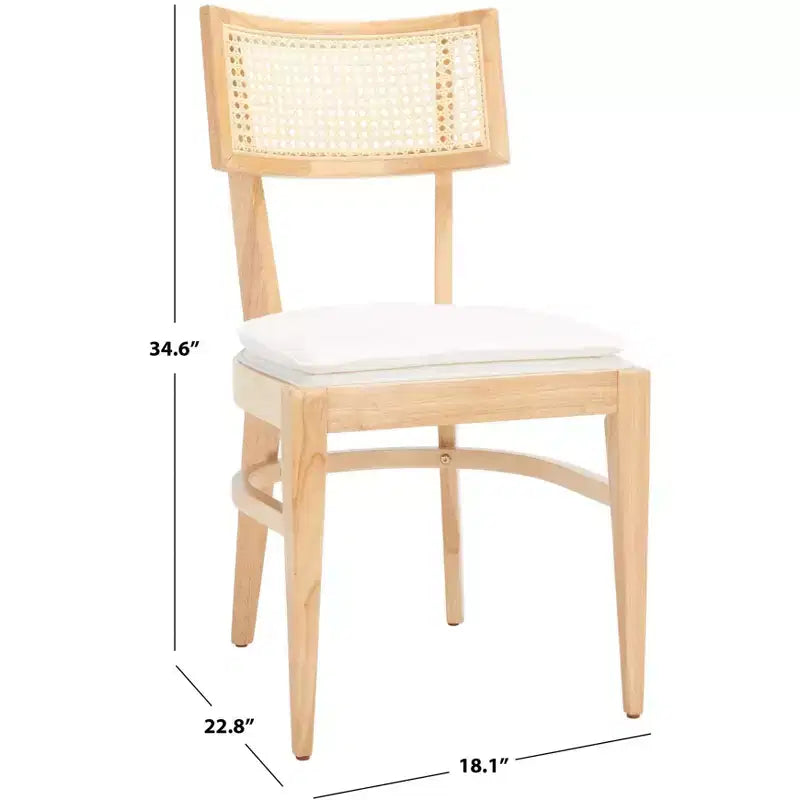 Cane Dining Chair with Cushion