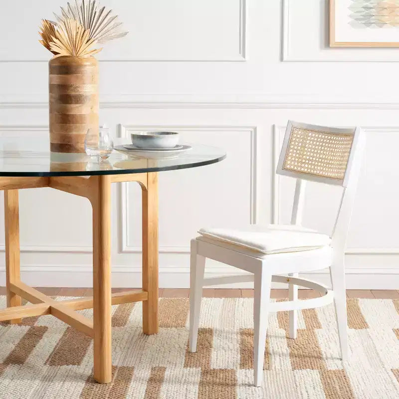 Cane Dining Chair with Cushion