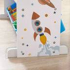 Mobile Contenitore Portagiochi Grande per Bambini con 16 Contenitori Rimovibili, Tema Spaziale, 105,9 cm