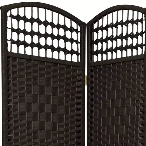 3-Panel Fiber Weave Room Divider, 67 Inches Tall