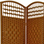 Divisorio in fibra intrecciata a 3 pannelli, alto 170 cm