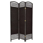 5 1/2 ft. Tall Fiber Weave Room Divider - (3 Panels)