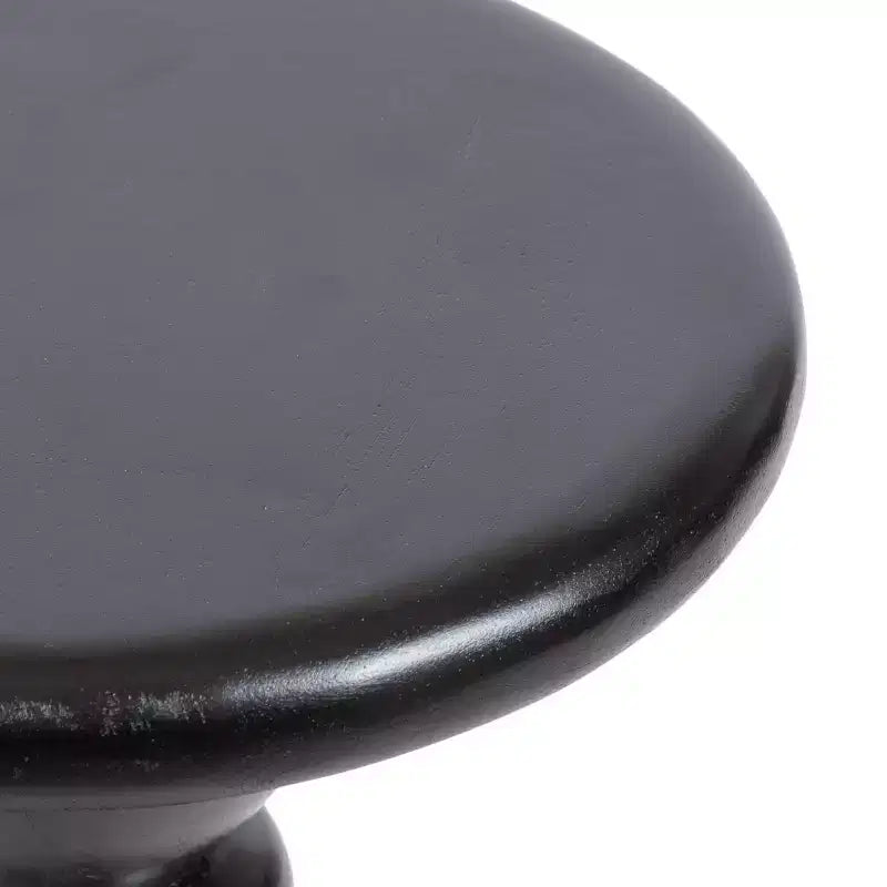 Round Solid Wood Accent Table with Pedestal Base