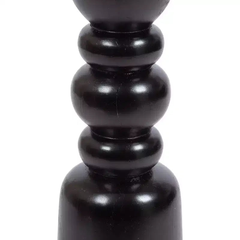 Round Solid Wood Accent Table with Pedestal Base